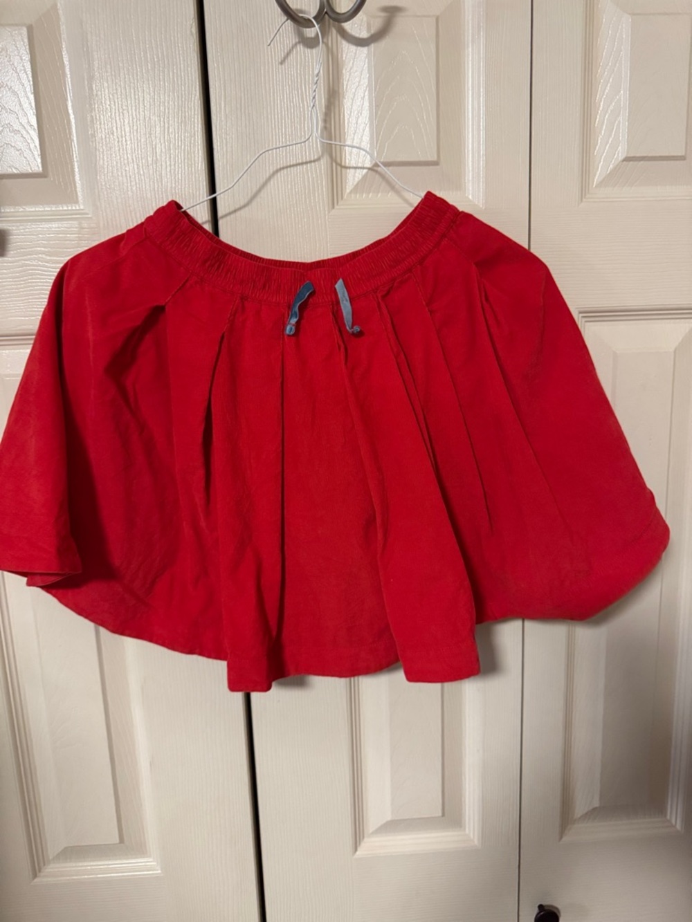Mini Boden Red Pleated Mini Skirt size 10-11